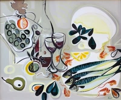 Marissa Weatherhead AL FRESCO Acrylic on canvas 19 3/4 x 23 5/8 in 50 x 60 cm