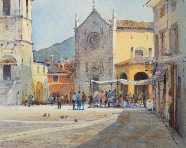 David Howell, PIAZZA SAN BENEDETTO, NORCIA, UMBRIA
