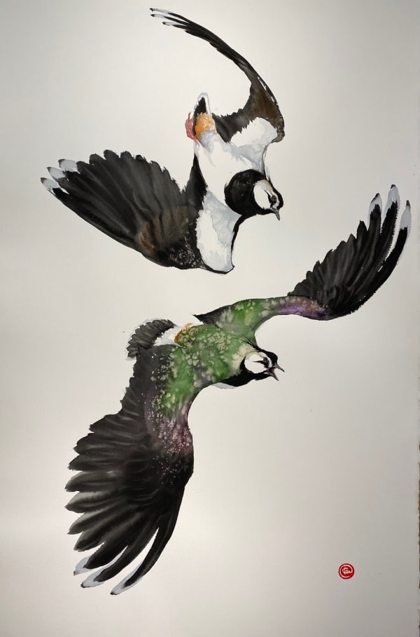 Karl Martens LAPWINGS (Unframed) Watercolour 60 5/8 x 41 in 154 x 104 cm