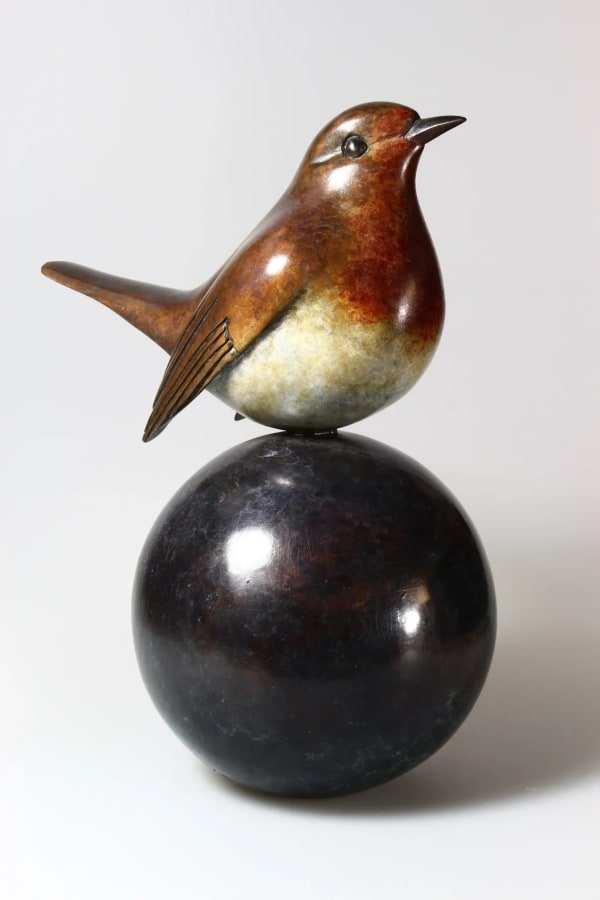 Matt Duke ROBIN Bronze 8/12 8 5/8 x 7 1/8 x 5 1/8 in 22 x 18 x 13 cm