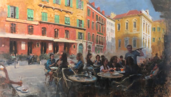 Michael Alford APERITIF Oil on panel 20 x 40 in 50.8 x 101.6 cm