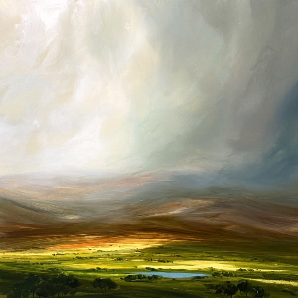 Harry Brioche SUNSHINE AND SHOWERS Oil on board 30.5 x 30.5 cm 12 x 12 in