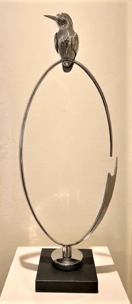 Jason Sweeney OVUM KINGFISHER Stainless Steel 26 x 10 x 6 in 66 x 25.4 x 15.2 cm