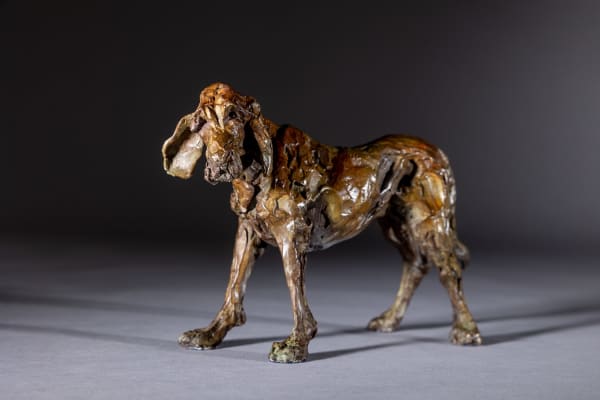 Jane Shaw PONDERING LIFE (Italian Spinone) Bronze 10 x 6 1/2 x 3 1/2 in 26 x 17 x 9 cm 2/12