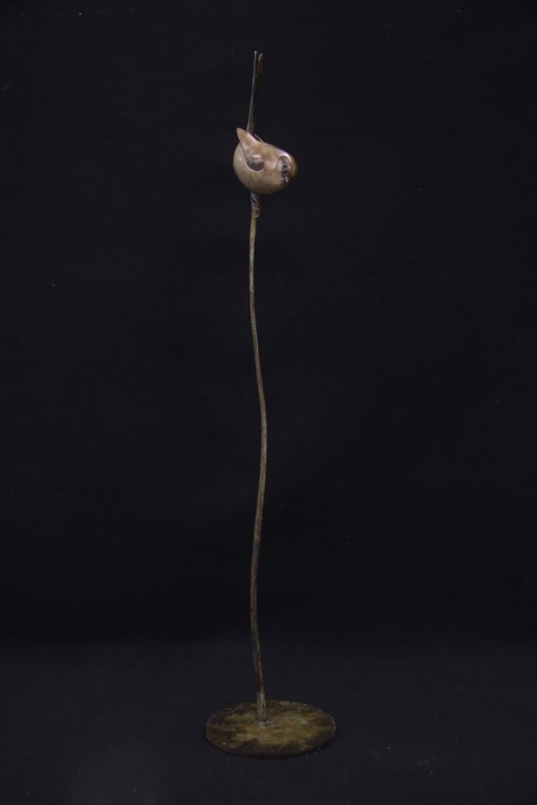 Adam Binder LONG TAILED TIT Bronze 23 5/8 x 4 3/4 x 4 3/4 in 60 x 12 x 12 cm /36