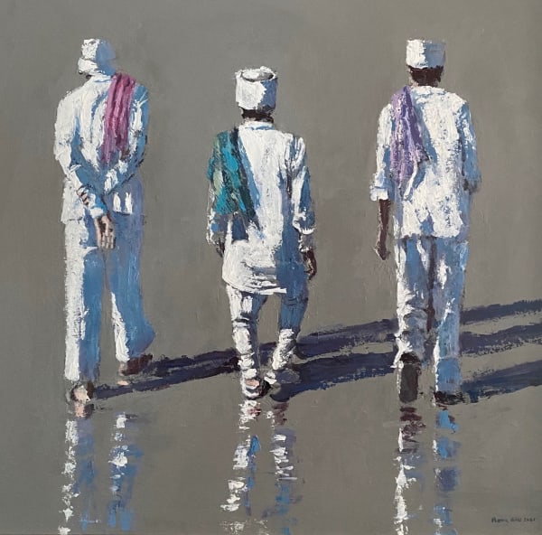 Patrick Gibbs, THREE MEN WITH TOWELS, MUMBAI, 2021