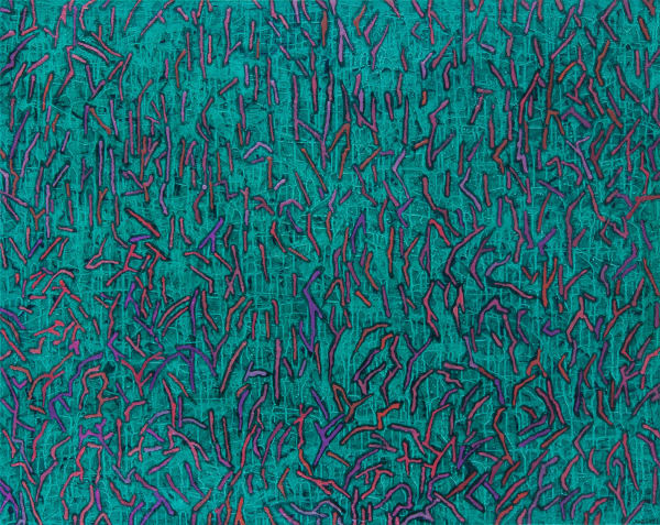 The Dao from Nature Series - Celebration of Spring《法自然系列—春之祭》, 2023 Mixed media on canvas 综合媒材布本 120 x 150cm