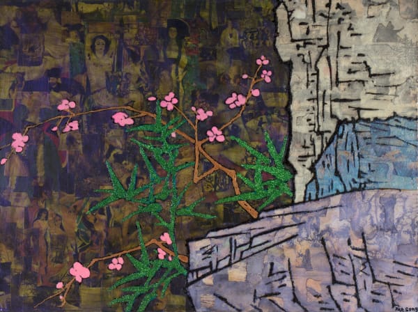 Plum, Bamboo and Rocks《梅花竹石图》