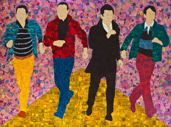 Brighter Flowers, Brighter Future《繁花似锦奔前程》, 2010 Mixed media on canvas 综合媒材布本 150 x 200cm