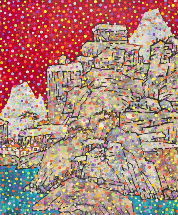 Spectral Landscapes《光谱山水》, 2018 Mixed media on canvas 综合媒材布本 120 x 100cm