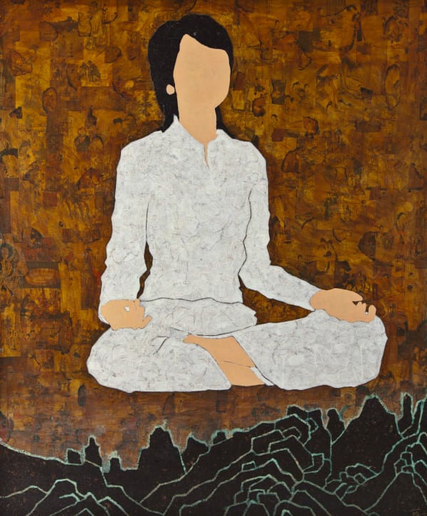 Entering Meditation《入境》, 2006 Mixed media on canvas 综合媒材布本 180 x 150cm