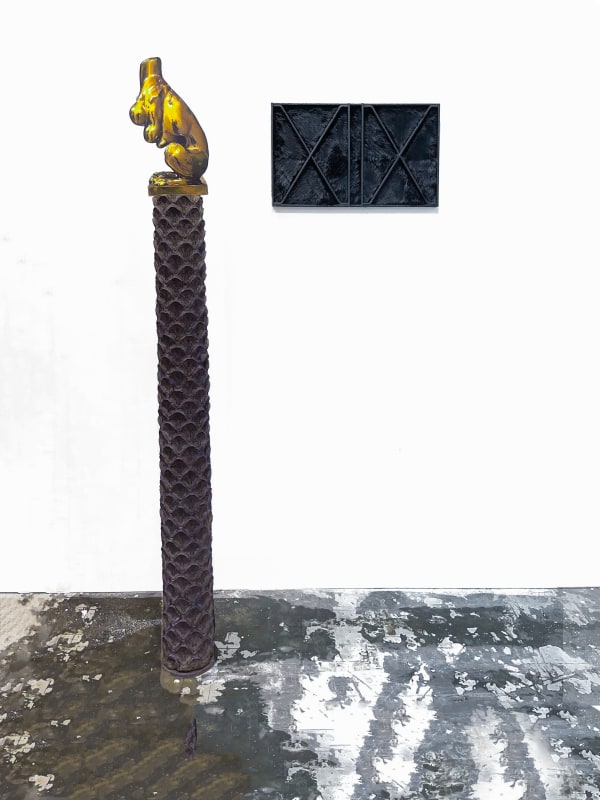Filippo Sciascia, Povera Barocco (painting with column), 2020