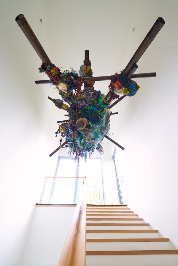 Maryanto, Larung Bertaut (made with the support of traditional Thai weavers from the family of artist Santi Wangchuan from Ubon Ratchathani, Thailand), 2020