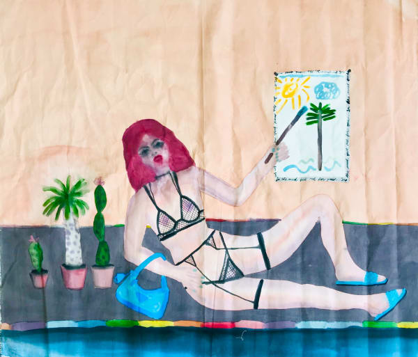 Laura Limbourg 蘿拉.琳伯格, In the mood just not for you|130×145 cm|2020|Acrylic on canvas, 2020