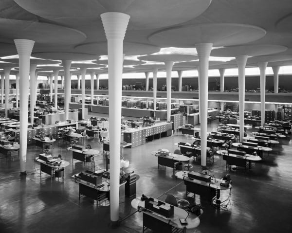 Ezra Stoller, Johnson Wax Tower, Frank Lloyd Wright, Racine, WI, 1950