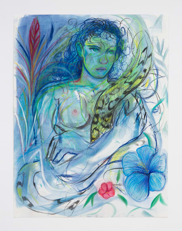 Alina Perez, Snake Girl in Blue, 2024