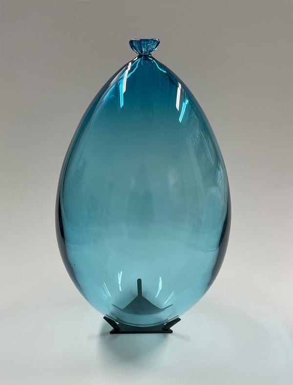 Shikeith (American, b. 1989) Haint Blue Balloon, III., 2021 Glass, Breath, Promise 12 3/4&rdquo; x 7 3/4&rdquo; x 7 3/4&rdquo; (32.5 x 19.5 x 19.5 cm) Unique $ 7,500