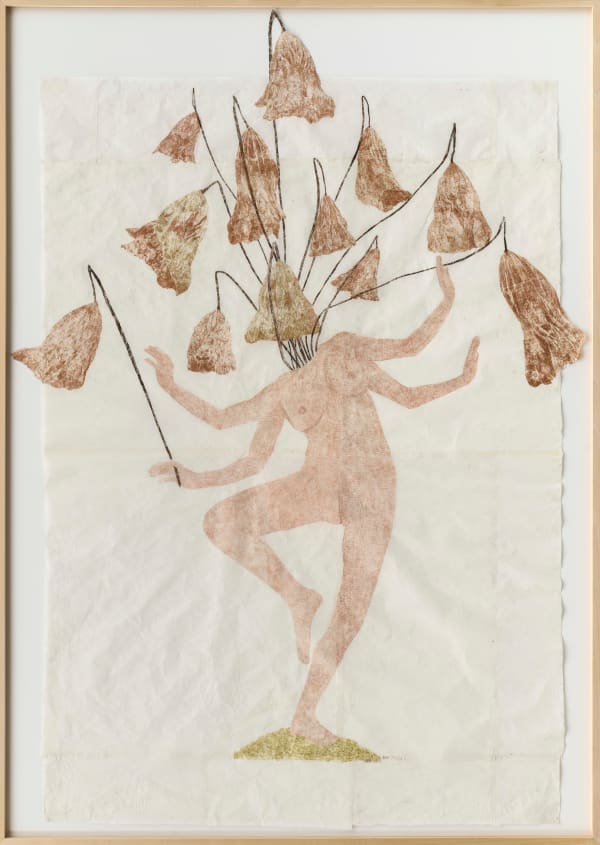 Marta Roberti, Autoritratto come Kali con fiori di loto, 2022