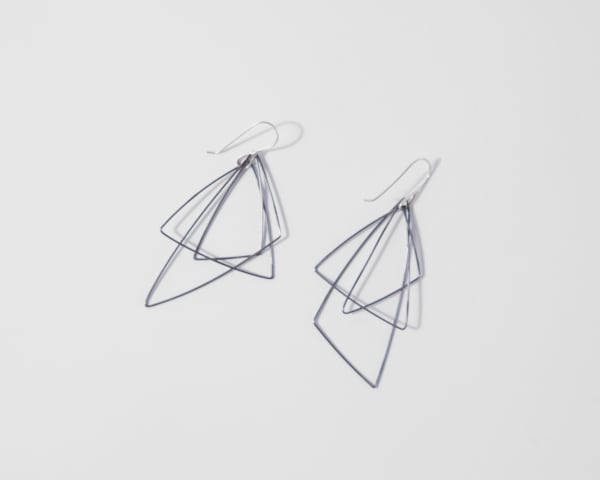 Lucy Barna, Moving Triangles Earrings, 2025