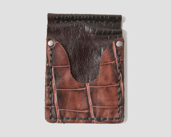 R. Melinda Hoffman, Two Toned Leather Wallet (Brown/Black), 2025