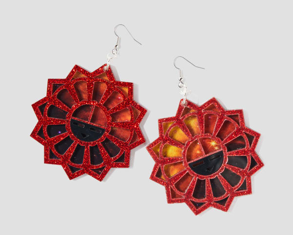 kiera lasiloo, Sun Face (Red, Black), 2024