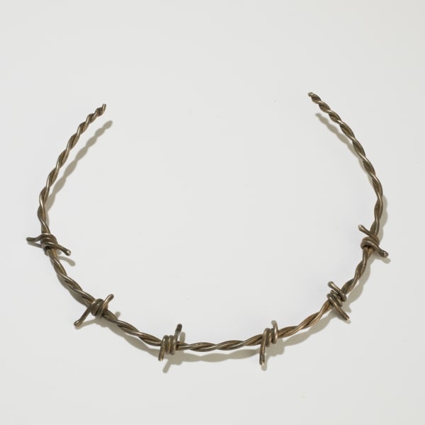 MAIDA, "Don't Fence Me In" Barbed Wire Choker (Silver Patina), 2020