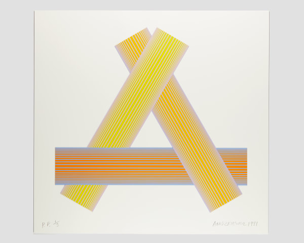 Richard Anuszkiewicz, Triangular Yellows, 1991