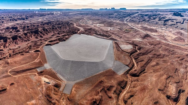 Will Wilson, Mexican Hat Disposal Cell, Cylindrical Projection, Halchita, UT, Navajo Nation, 2020
