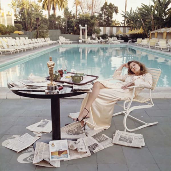 Terry O'Neill, Terry O'Neill Faye Dunaway by the Pool (CO-SIGNED EDITION), 1977, 1977
