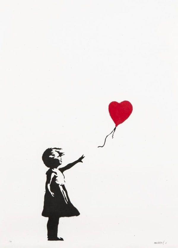 Banksy, Girl With A Balloon Red, 2004