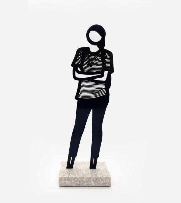 Julian Opie, Cap: Boston Statuette, 2020