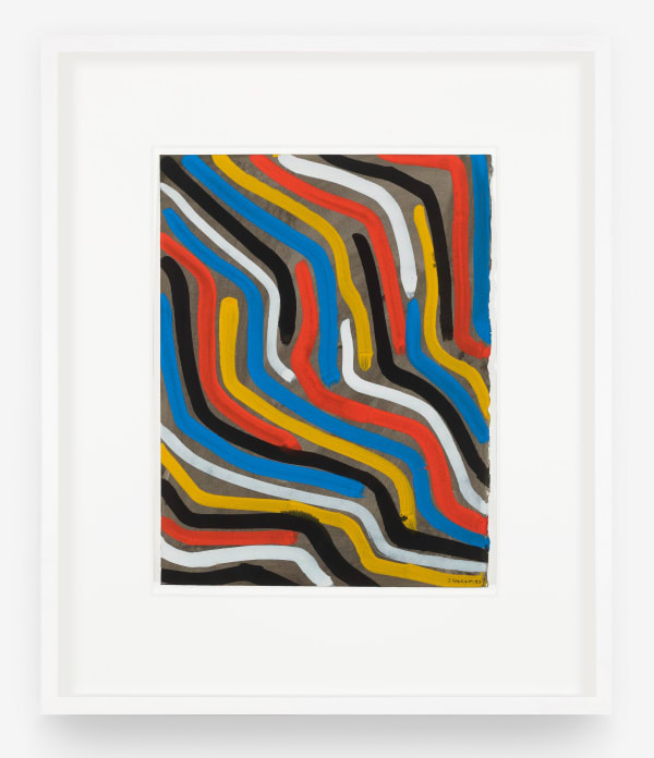 Sol LeWitt Squiggly Brushstrokes, 1997 Gouache on paper 15 x 11 1/4 in (38.1 x 28.6 cm)