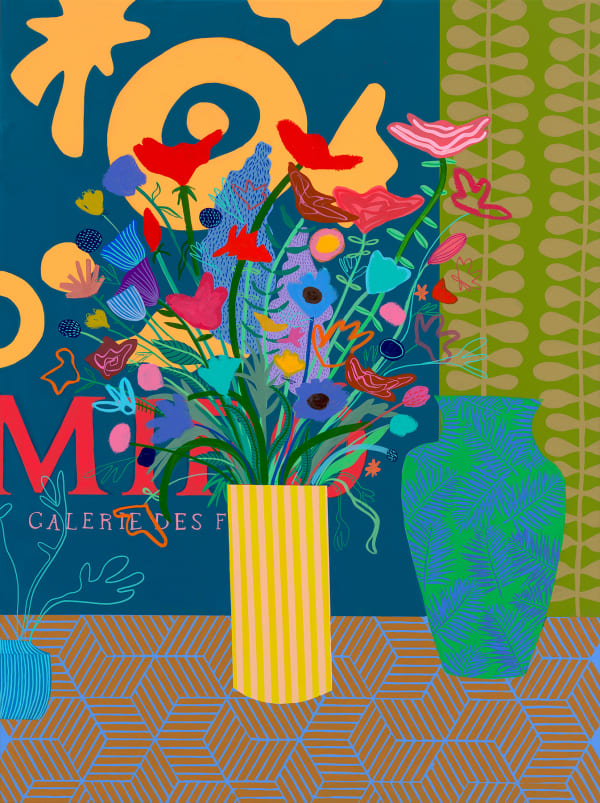Poppies With Miro Poster