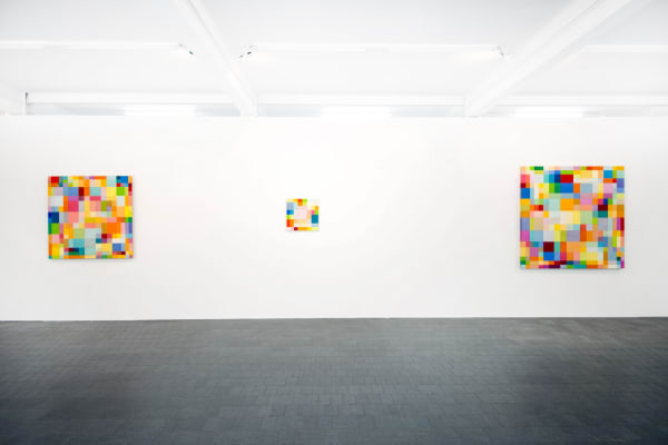''Georges Meurant. Material Light Shows'' Installation view at Aeroplastics, 2017. Washington 186, Brussels.