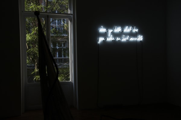 John Isaacs 'Only Words' : exhibition view Aeroplastics @ Rue Blanche, Brussels, 2016.