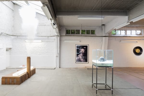 Come What May: installation view of the Atelier / Aeroplastics at 207VDK, 2021, Ph: © hv studio / works by HeHe, Gavin TURK and John ISAACS