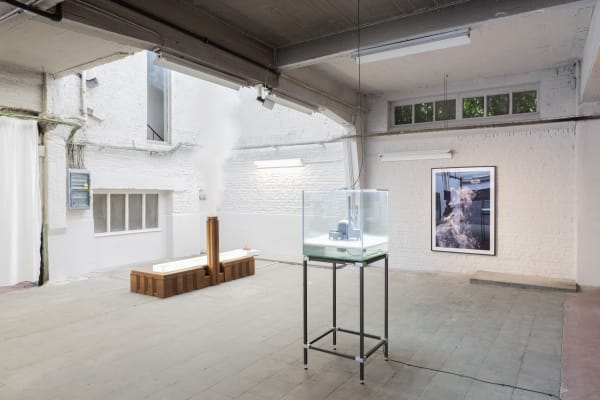 Come What May: installation view of the Atelier / Aeroplastics at 207VDK, 2021, Ph: © hv studio / works by HeHE and Gavin TURK