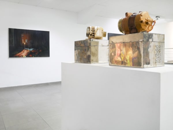 Come What May. Rebooted : installation view of the Showroom / Aeroplastics at 207VDK, 2021, Ph: © Aeroplastics / works by Leopold RABUS and Eric VAN HOVE