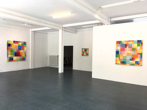 ''Georges Meurant. Material Light Shows'' Installation view at Aeroplastics, 2017. Washington 186, Brussels.