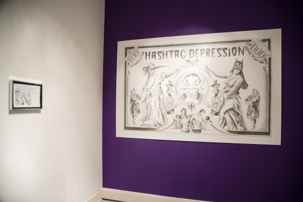 ''Filip Markiewicz. Making Love To Your Ego'' Installation view at Aeroplastics @ Rue Blanche, 2016.