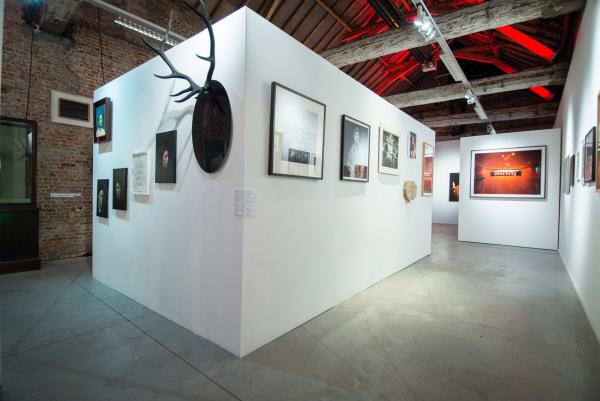 Forever / Bubox, Kortrijk, 2016 / left wall, works by Bryan DRURY, Youcef KORICHI, Frances GOODMAN, Youcef KORICHI, Carlos AIRES