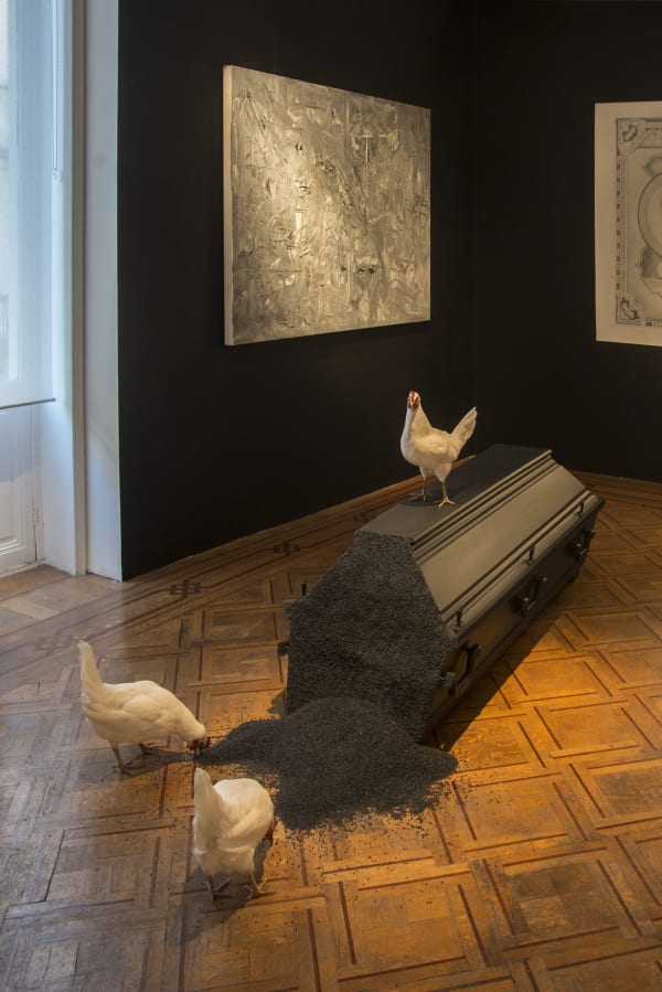 ''Dark Ages'' / exhibition view at Aeroplastics, Rue Blanche Str., 2015-2016 / work by Eckart HAHN