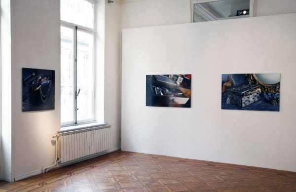 Shadi Ghadirian. A photographer from Iran installation view at Aeroplastics, Rue Blanche, 2009 ph: Vincent Everarts