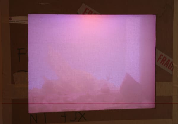 Diffracted solstice: exhibition view / Aeroplastics @ Rue Blanche Str., Brussels. Ph: Vincent Everarts / work by Martin Richman