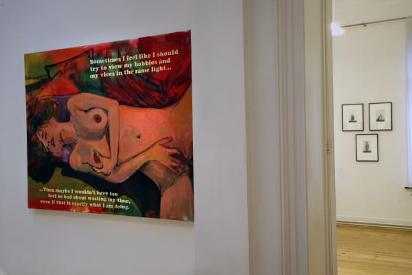 exhibition view 'In my solitude' / Aeroplastics, Rue Blanche, 2007-2008. Ph: Vincent Everarts / works by David Kramer, Cindy Sherman
