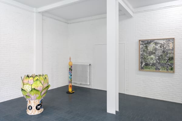 Installation view: Florentine & Alexandre LAMARCHE-OVIZE. 'Hyacinthe' Aeroplastics @ WASHINGTON186, Brussels, 2018. Ph: HV Studio.