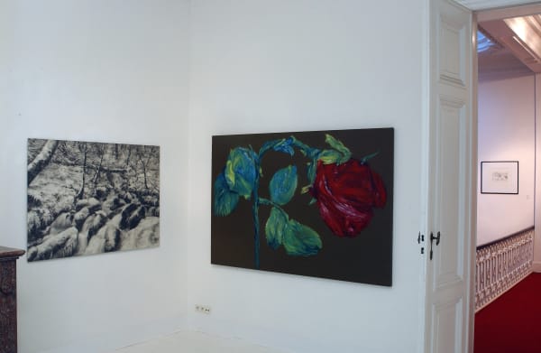 Playtime : exhibition view / Aeroplastics, Rue Blanche str., Brussels, 2005. Ph: Vincent Everarts / from left to right, works by Serse and Stephan Balleux