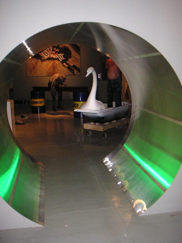 Boost in the Shell - The Pursued: exhibition view at De Bond, Bruges, 2005.
