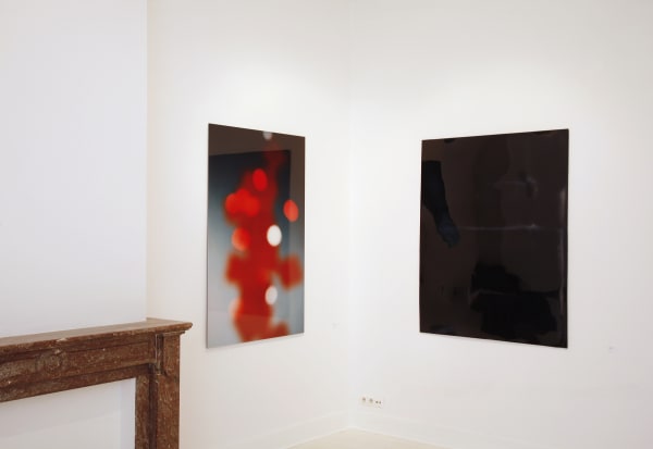 Diffracted solstice: exhibition view / Aeroplastics @ Rue Blanche Str., Brussels. Ph: Vincent Everarts / work by Gaston Bertin, Carrie Yamaoka