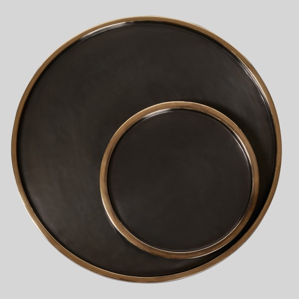 Round Bronze Trays